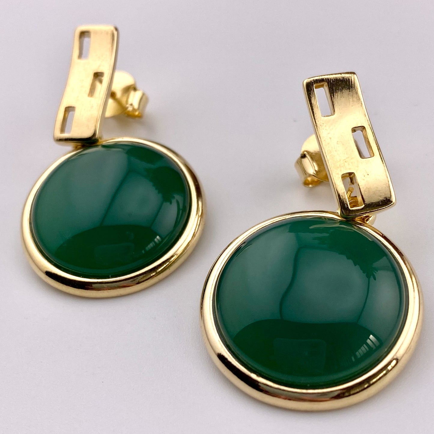 Green Agate Earrings