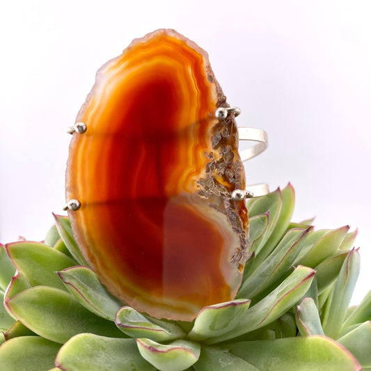 Red Agate Slice Bracelet