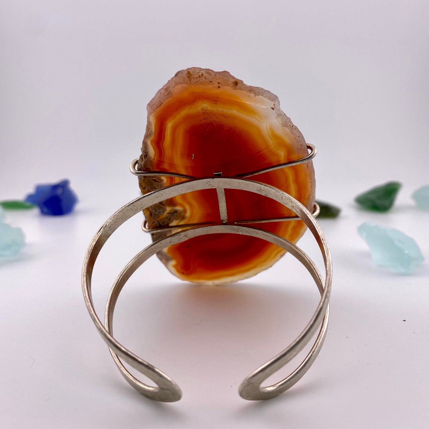 Red Agate Slice Bracelet