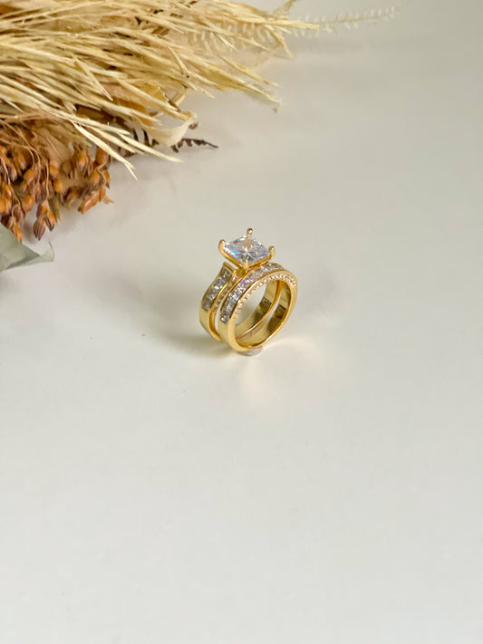 Dual Band Zirconia Ring