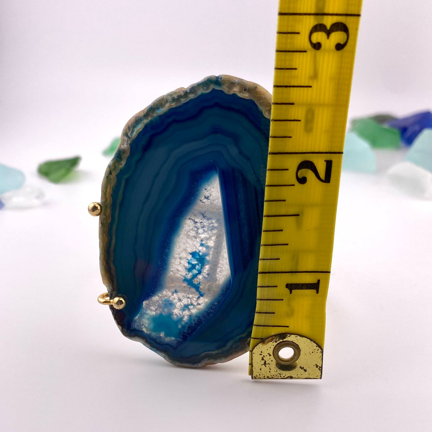 Blue Agate Slice Bracelet