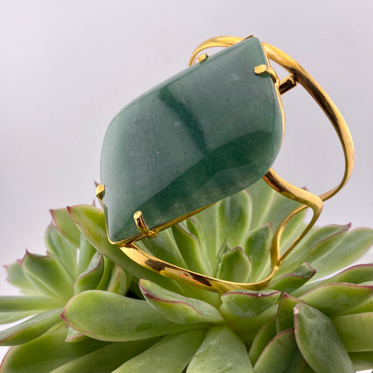 Oversized Green Quartz Bracelet