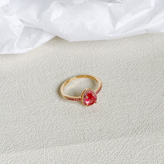 Red Pear Ring