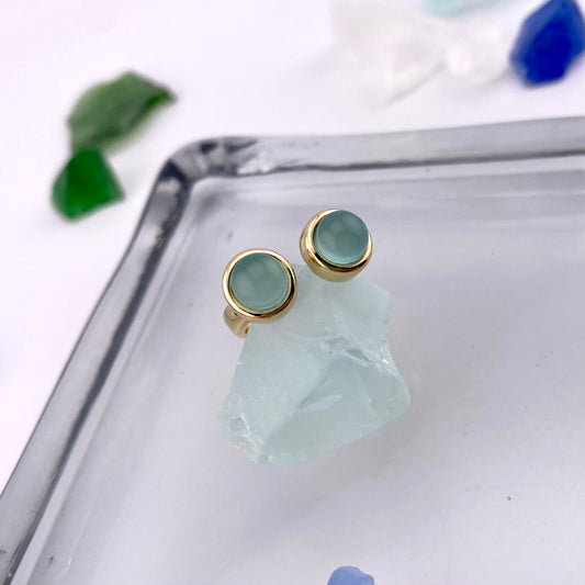 Duo Sky Blue Agate Adjustable Ring
