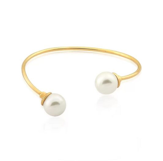 White Pearl Shell Cuff Bracelet