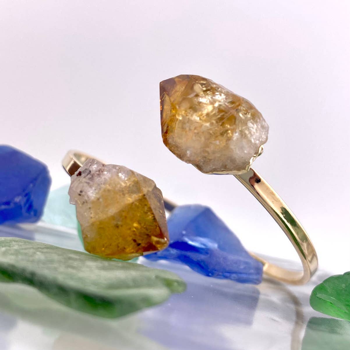 Duo Citrine Cuff Bracelet