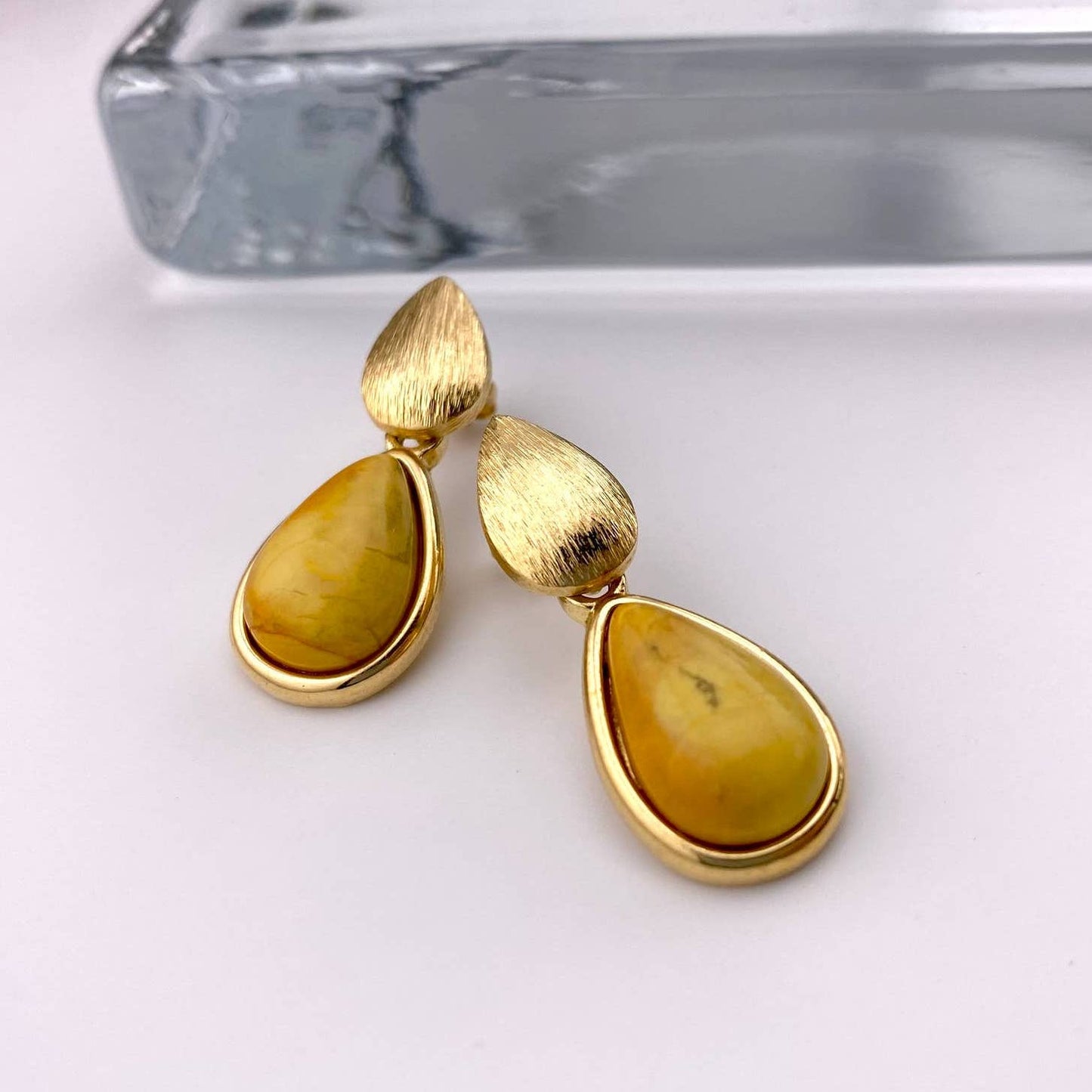 Yellow Howlite Earrings