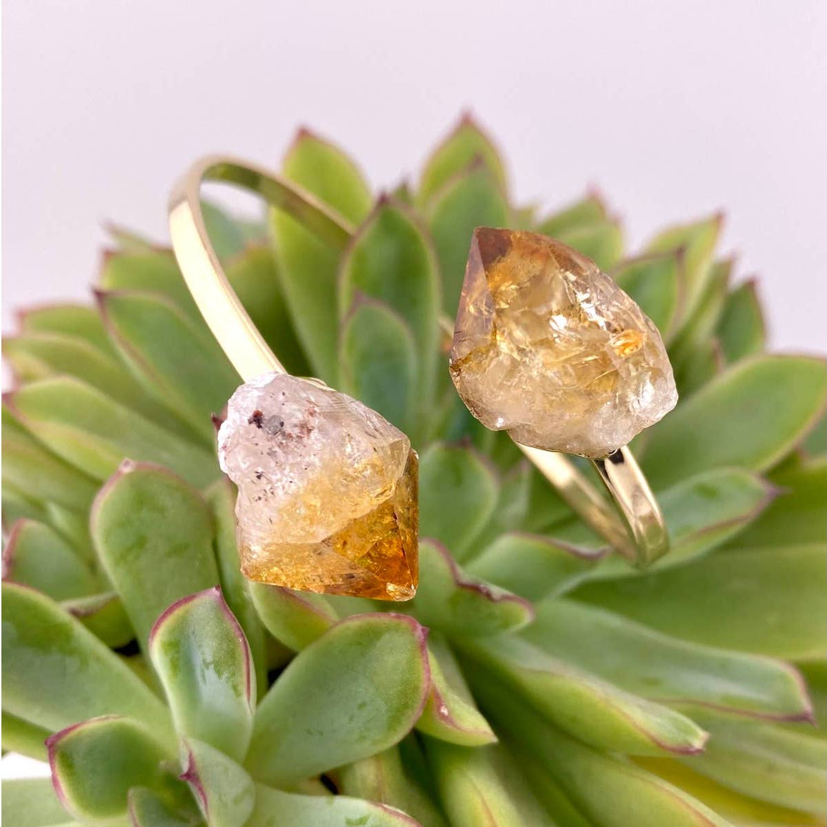 Duo Citrine Cuff Bracelet