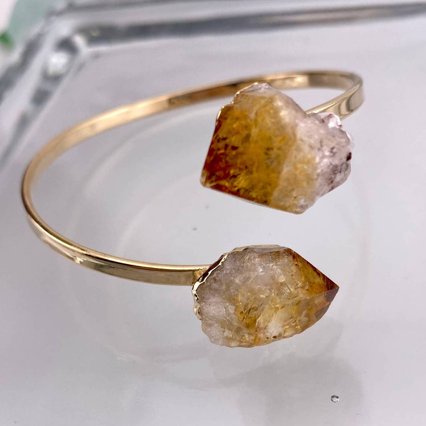 Duo Citrine Cuff Bracelet