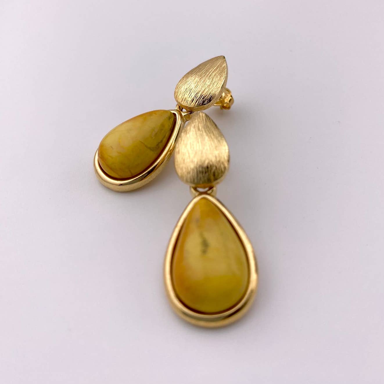 Yellow Howlite Earrings