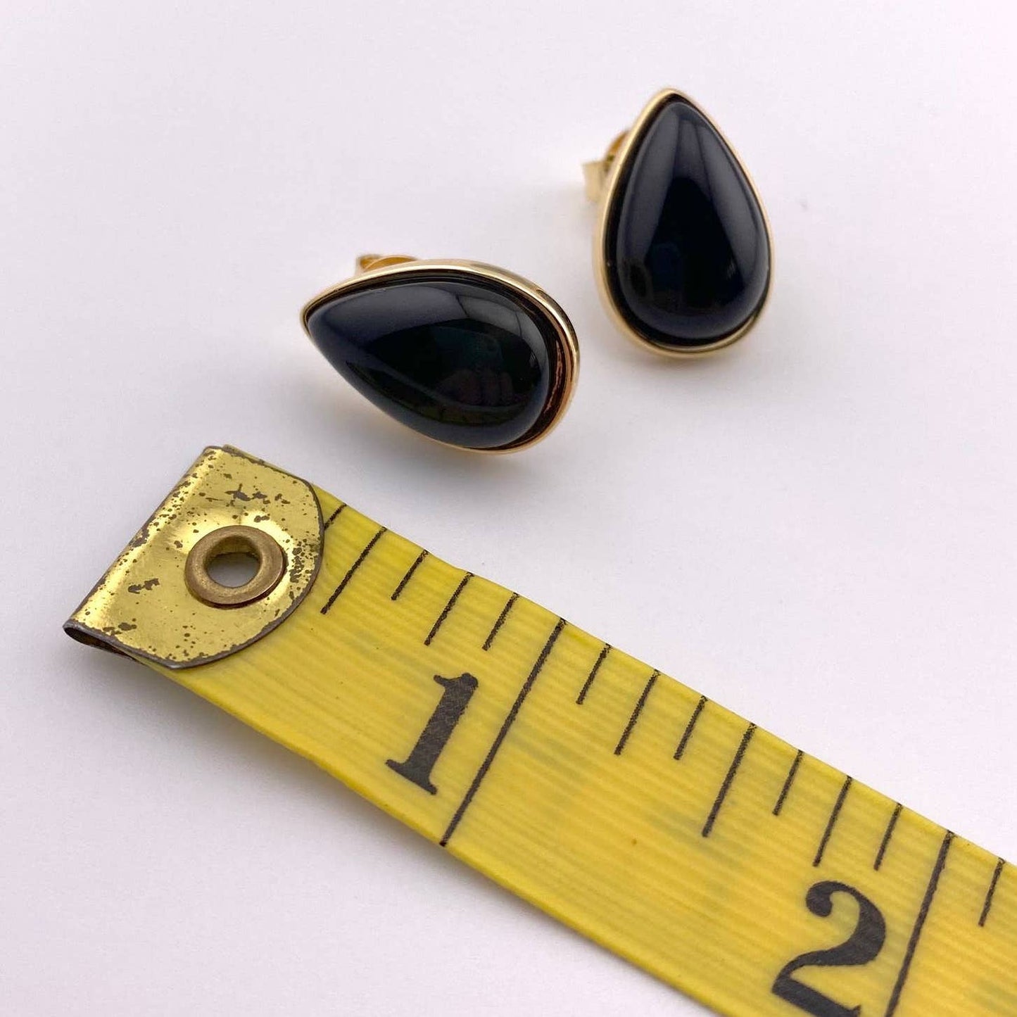 Black Agate Teardrop Earring