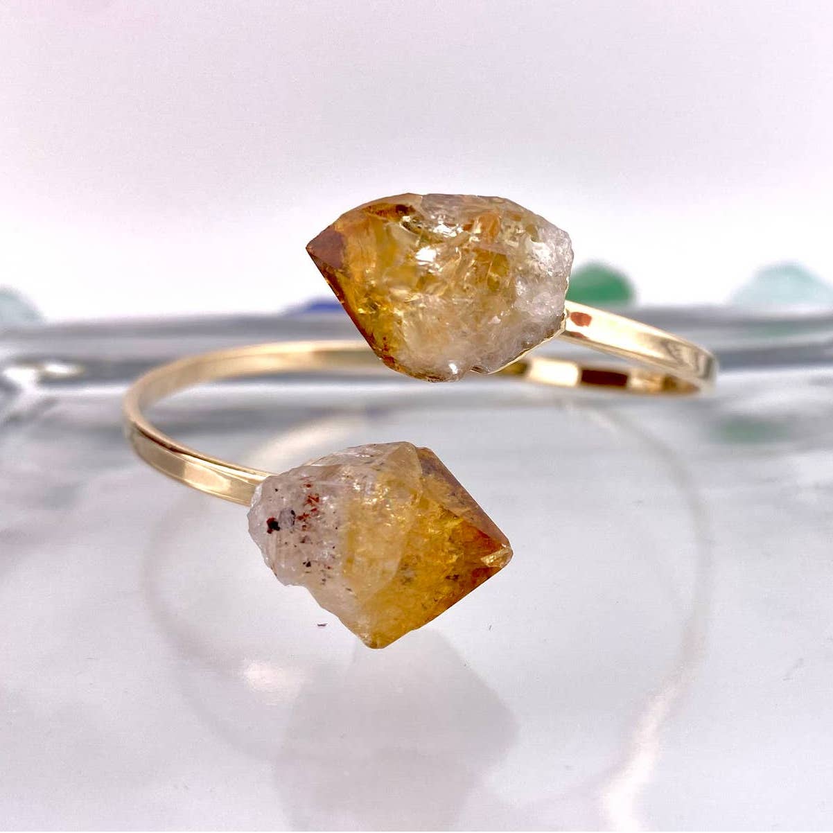 Duo Citrine Cuff Bracelet