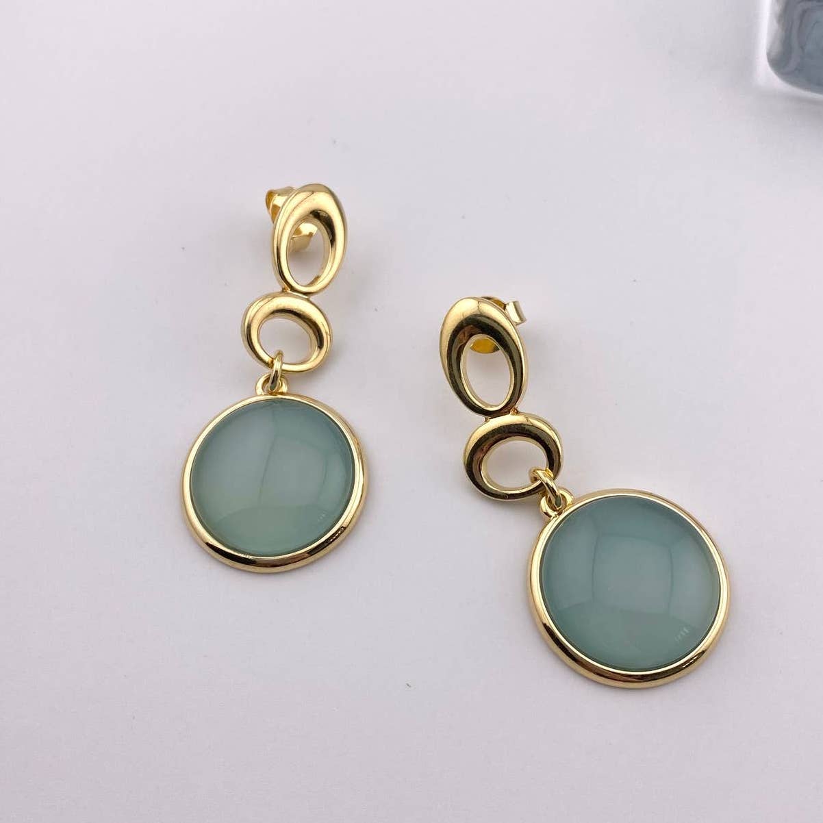 Sky Blue Agate Earrings