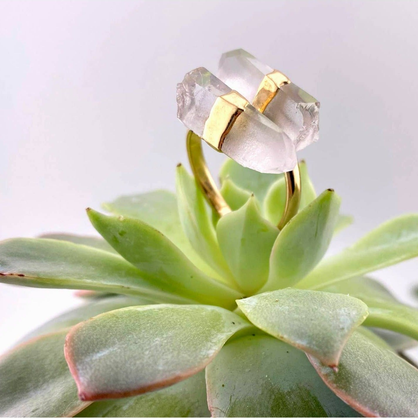 Clear Crystal Adjustable Ring